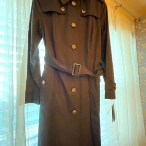 Classic Women's London Fog Raincoat - Black Size Small